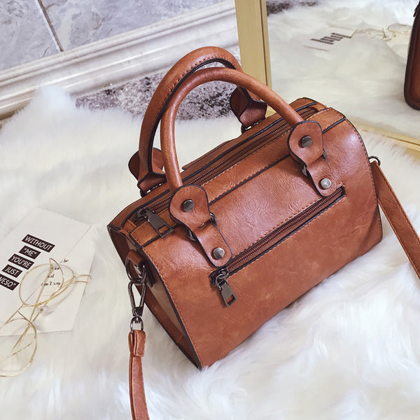 Women Handbags  Leather Patchwork Ladies