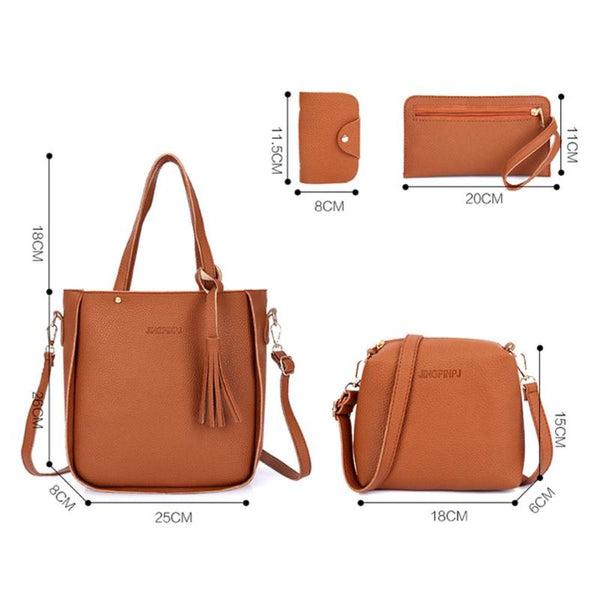 Leather Tassels Women Shouder Bag Tote